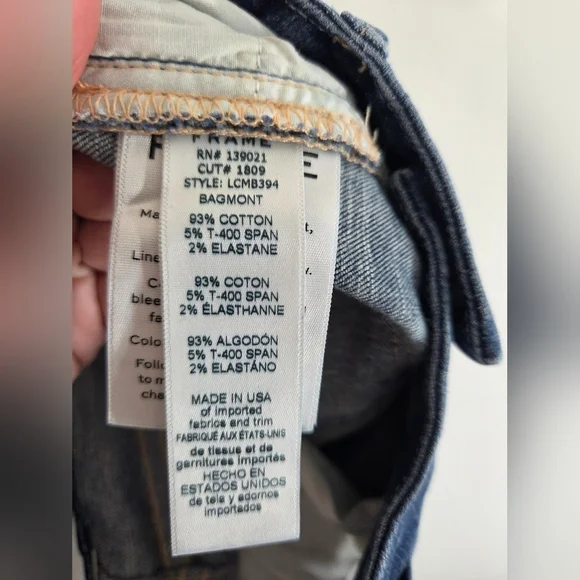 FRAME Denim Le Crop Mini Boot Bagmont Classic Cropped Bootcut Flare Stretch Jean - Picture 9 of 10